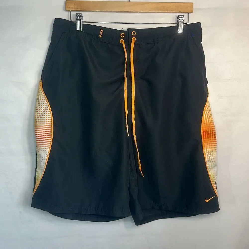Nike Men’s Mesh Lined Swim Board Shorts Trunks Size XL Charcoal Gray Black